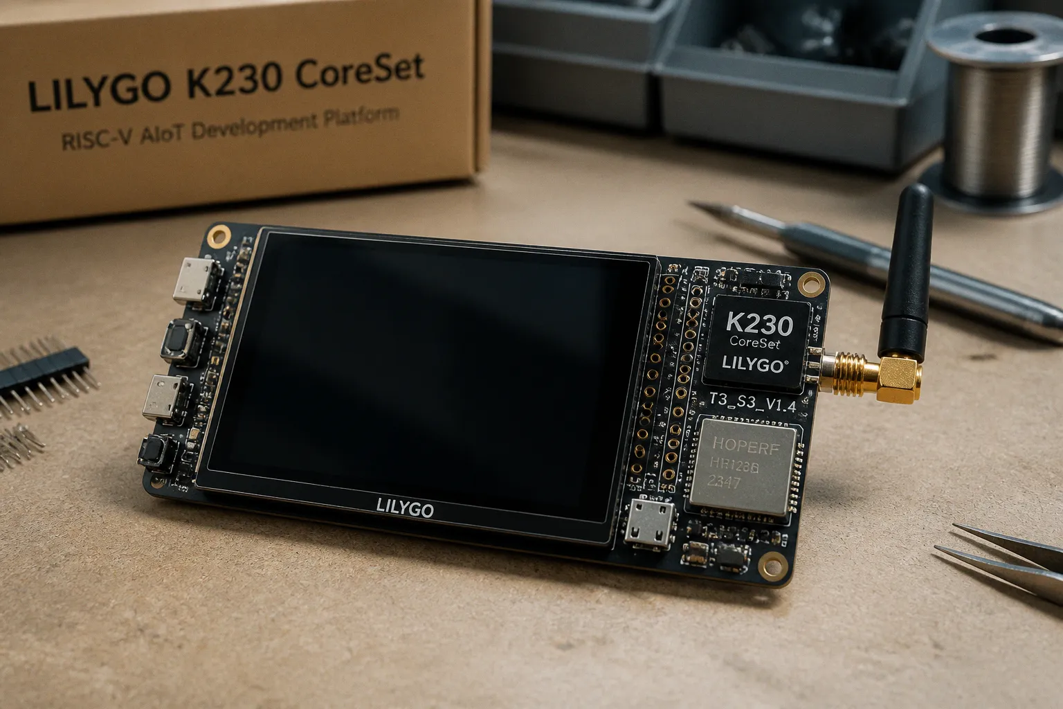 LilyGo K230 CoreSet: карманная RISC-V платформа с AMOLED-экраном и поддержкой LoRa
